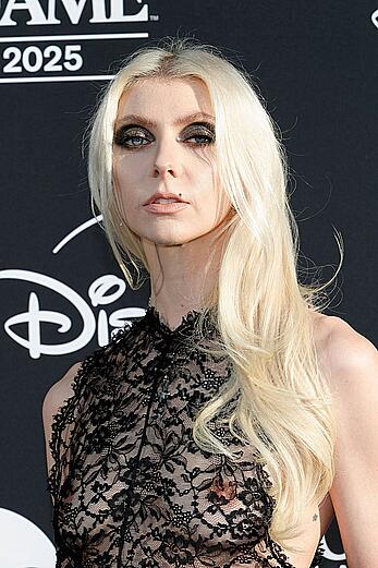 Taylor Momsen braless in sheer dress at 2025 Rock & Roll Hall of Fame Induction Ceremony