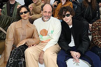 Taylor Russell pokies at Loewe Menswear Fall-Winter 2023-2024 show in Paris