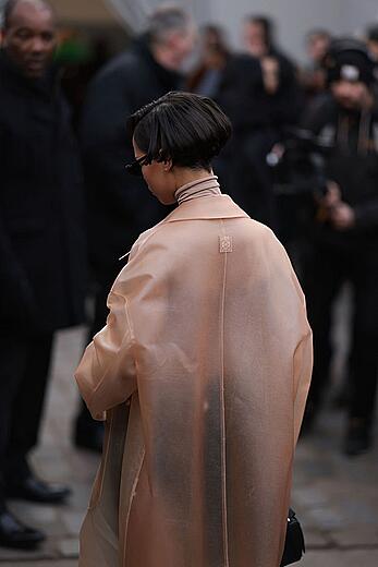 Taylor Russell pokies at Loewe Menswear Fall-Winter 2023-2024 show in Paris