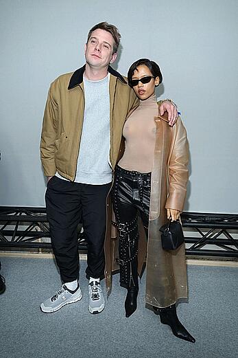 Taylor Russell pokies at Loewe Menswear Fall-Winter 2023-2024 show in Paris