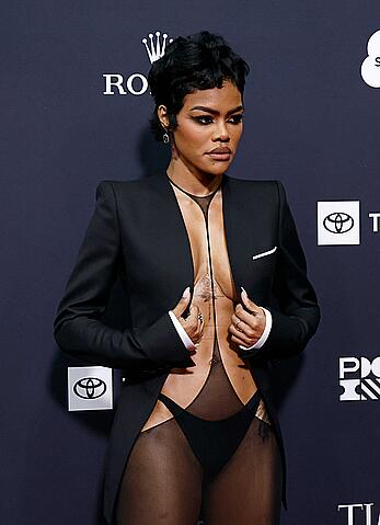 Teyana Taylor braless at Time 100 Next Gala in New York