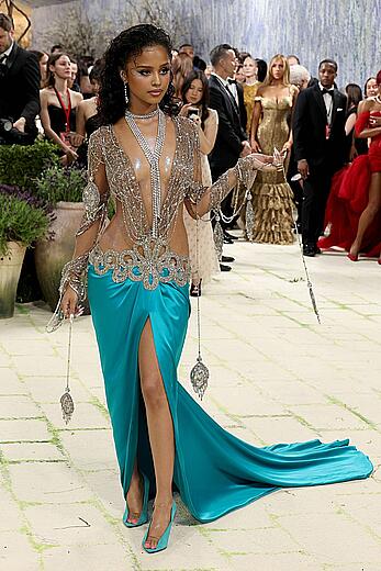 Tyla attends the 2026 Met Gala celebrating Costume Art at the Metropolitan Museum of Art in NYC