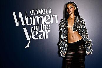 Tyla braless shows her sexy tum at the Glamour Women of the Year Awards in London