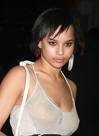 Zoe Kravitz in see through top